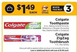 Colgate Toothpaste / Colgate ZigZag Toothbrush