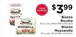 Biazzo Ricotta or Mozzarella