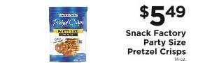Snack Factory Party Size Pretzel Crisps