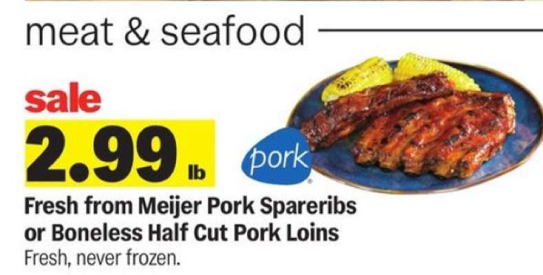 Meijer Pork Spareribs or Boneless Half Cut Pork Loins
