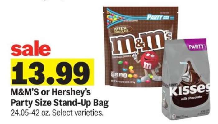 M&M'S or Hershey's Party Size Stand-Up Bag