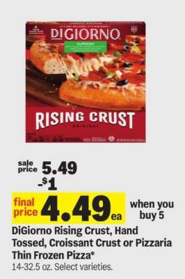 DiGiorno Rising Crust, Hand Tossed, Croissant Crust or Pizzaria Thin Frozen Pizza*