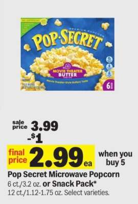 Pop Secret Microwave Popcorn*