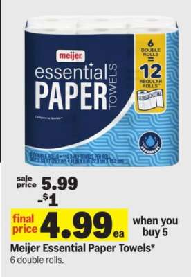 Meijer Essential Paper Towels*