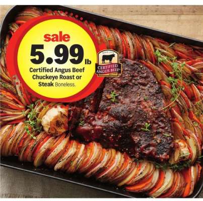 Certified Angus Beef Chuckeye Roast or Steak Boneless