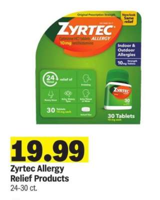 Zyrtec Allergy Relief Products