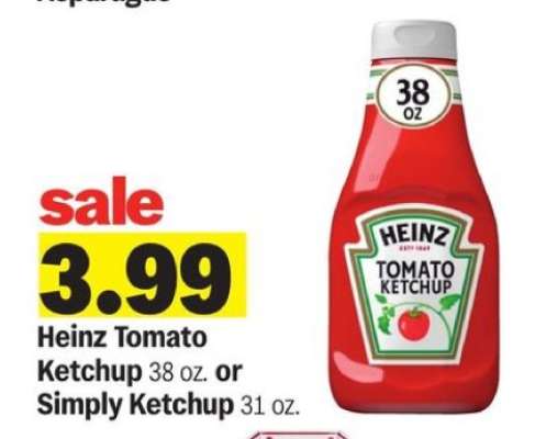 Heinz Tomato Ketchup or Simply Ketchup