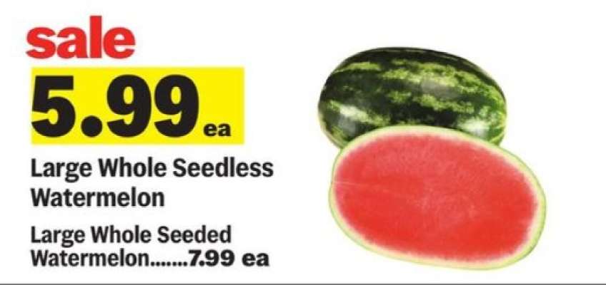 Large Whole Seedless Watermelon
