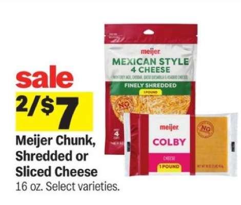 Meijer Chunk, Shredded or Sliced Cheese*