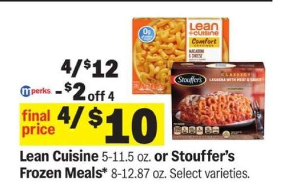 Lean Cuisine or Stouffer’s Frozen Meals
