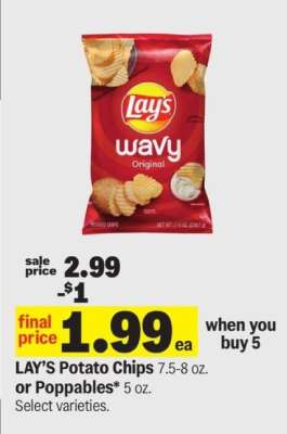 Lay's Potato Chips or Poppables
