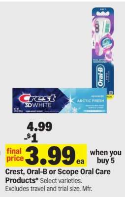Crest, Oral-B or Scope Oral Care Products*