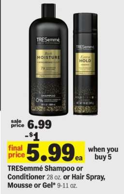 Tresemme Shampoo or Conditioner
