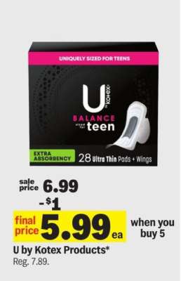 U by Kotex Products*