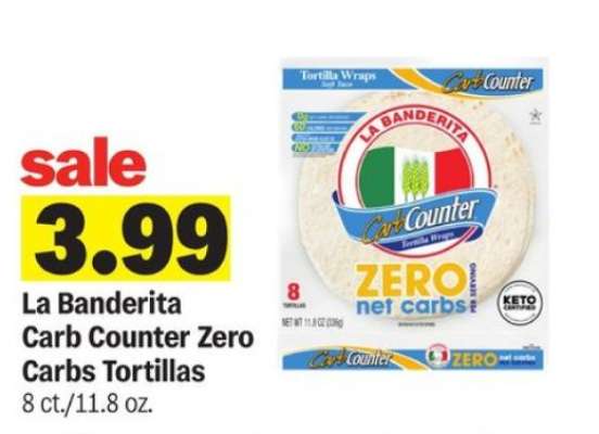 La Banderita Carb Counter Zero Carbs Tortillas