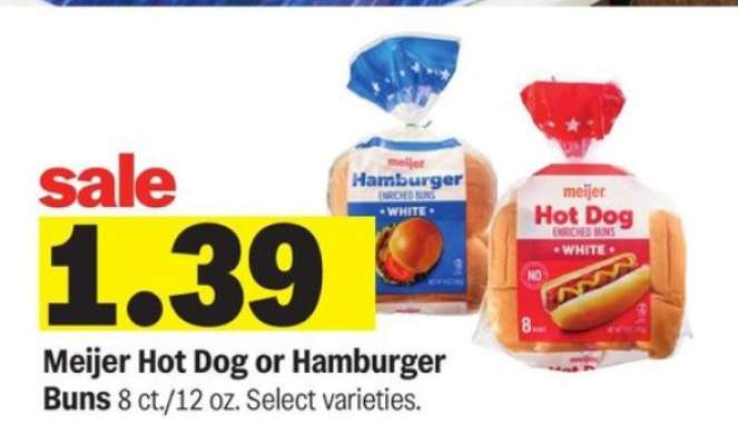 Meijer Hot Dog or Hamburger Buns