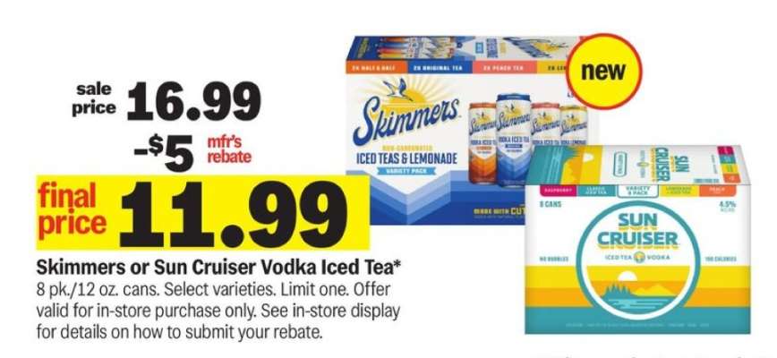 Skimmers or Sun Cruiser Vodka Iced Tea