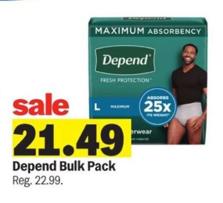 Depend Bulk Pack
