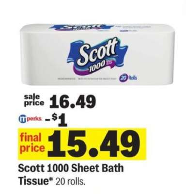 Scott 1000 Sheet Bath Tissue*