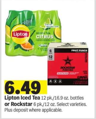 Lipton Iced Tea or Rockstar