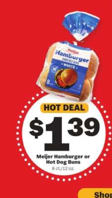 Meijer Hamburger or Hot Dog Buns