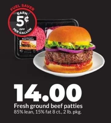 Fresh ground beef patties