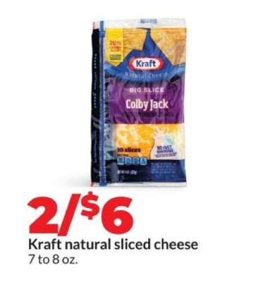 Kraft Natural Sliced Cheese