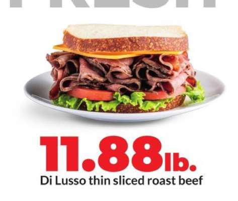 Di Lusso thin sliced roast beef