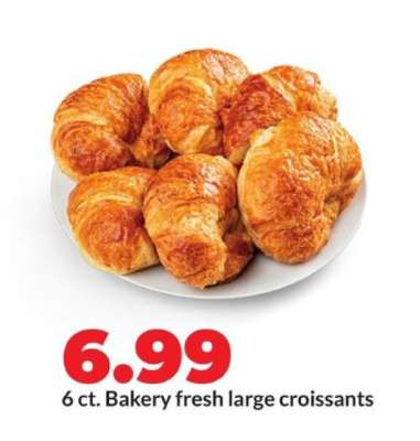 Bakery fresh large croissants