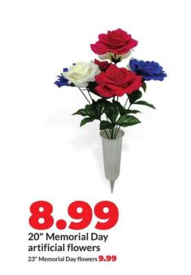 Memorial Day artificial flowers