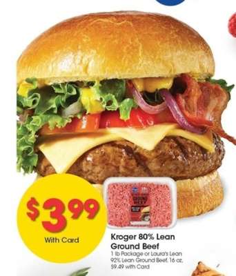 Kroger 80% Lean Ground Beef