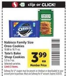 Nabisco Family Size Oreo Cookies