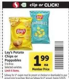 Lay's Potato Chips or Poppables