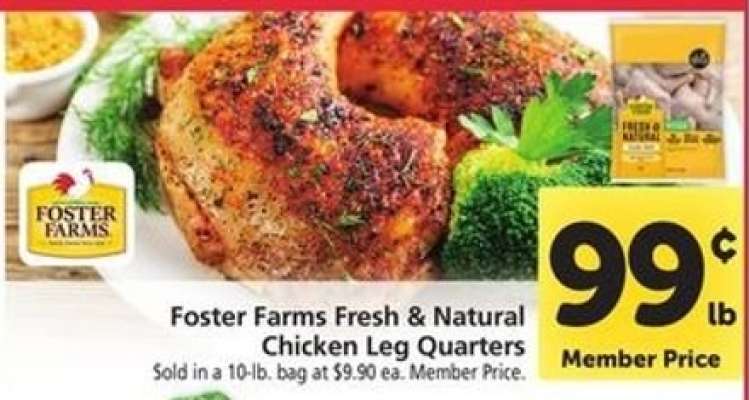 Foster Farms Fresh & Natural Chicken Leg Quarters