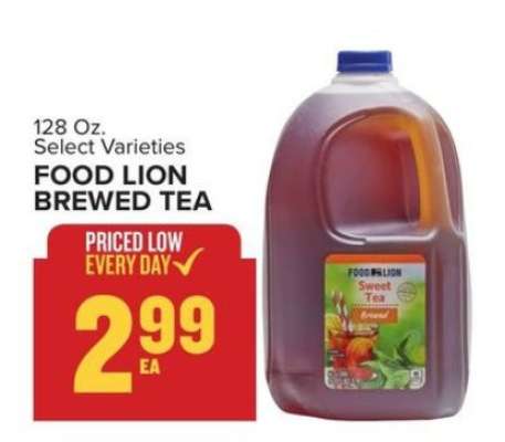 FOOD LION BREWED TEA
