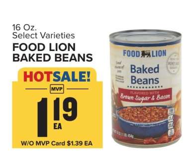 FOOD LION BAKED BEANS