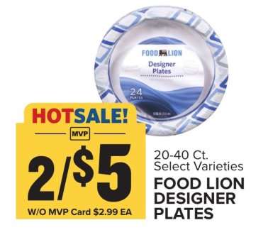 FOOD LION DESIGNER PLATES