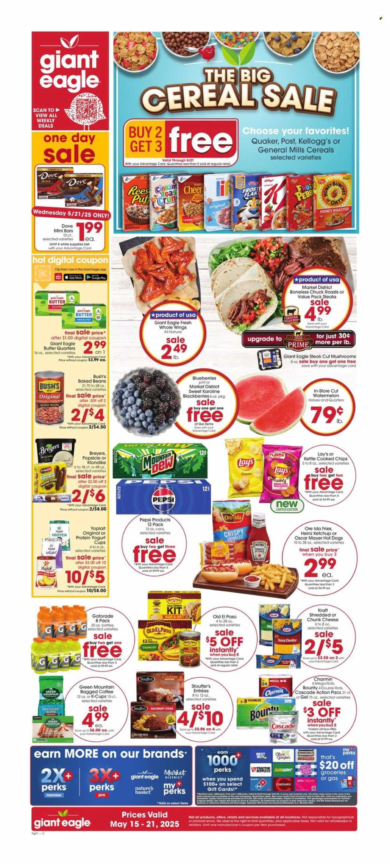Giant Eagle ad - 05/15/2025 - 05/21/2025. Page 1