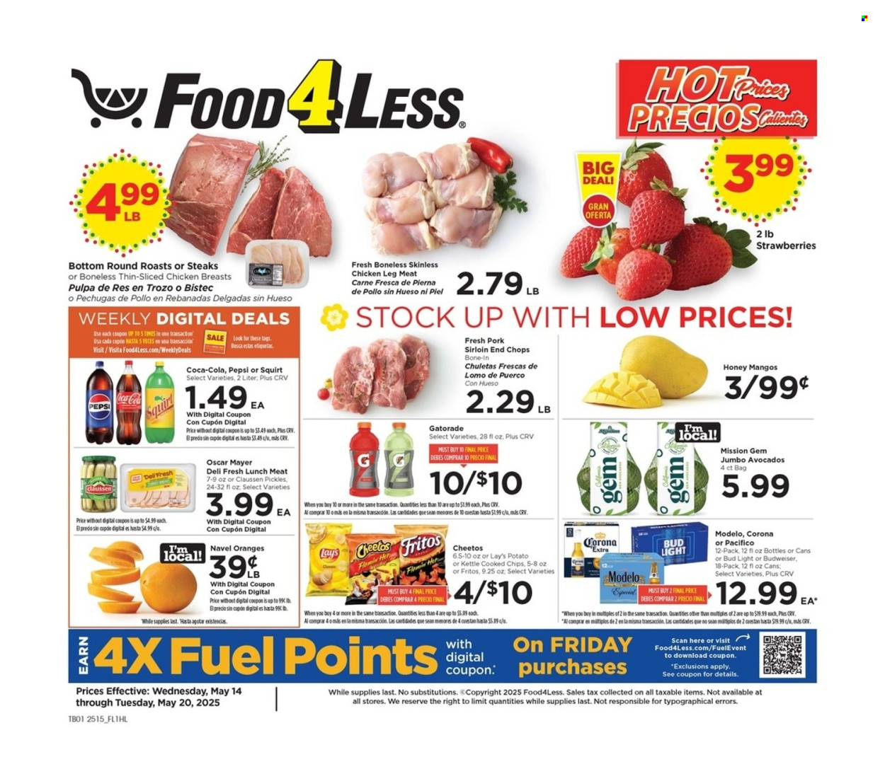 Food 4 Less ad - 05/14/2025 - 05/20/2025. Page 1