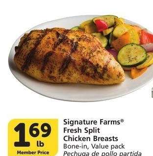 Signature Farms® Fresh Split Chicken Breasts - Bone - in, Value pack