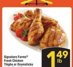 Signature Farms® Fresh Chicken Thighs or Drumsticks - Value Pack, Bone-In