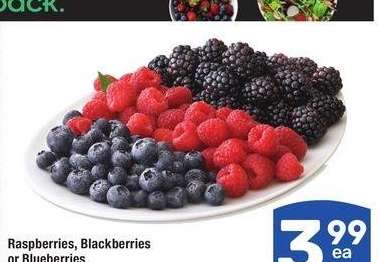 Raspberries, Blackberries or Blueberries - 6 oz. Pkg.