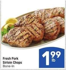 Fresh Pork Sirloin Chops - Bone - In