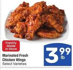 Marinated Fresh Chicken Wings - Select Varieties
