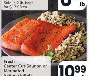Fresh Center Cut Salmon or Marinated Salmon Fillets - Farm Raised Atlantic