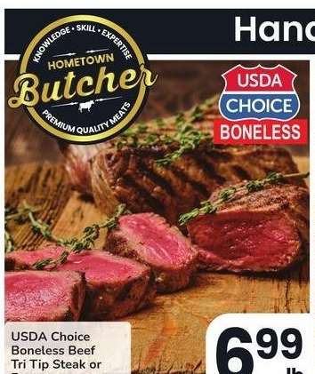 USDA Choice Boneless Beef Tri Tip Steak or Roast - Value Pack