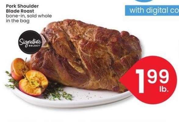 Pork Shoulder Blade Roast - bone - in, sold whole in the bag