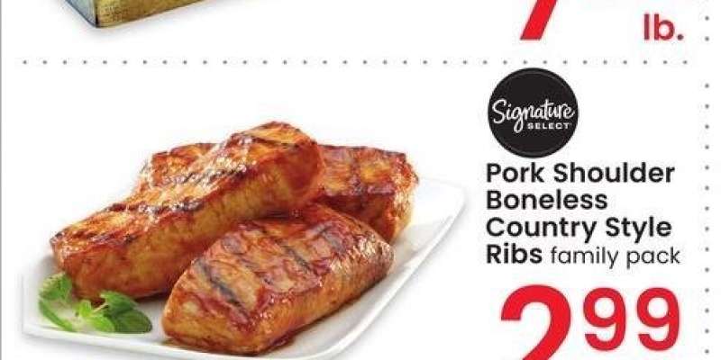 Pork Shoulder Boneless Country Style Ribs - family pack
