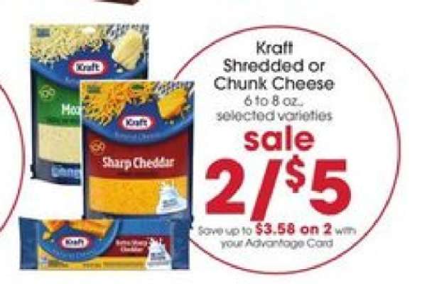Kraft Shredded or Chunk Cheese*