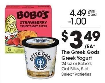 The Greek Gods Greek Yogurt or Bobo's Oat Bites